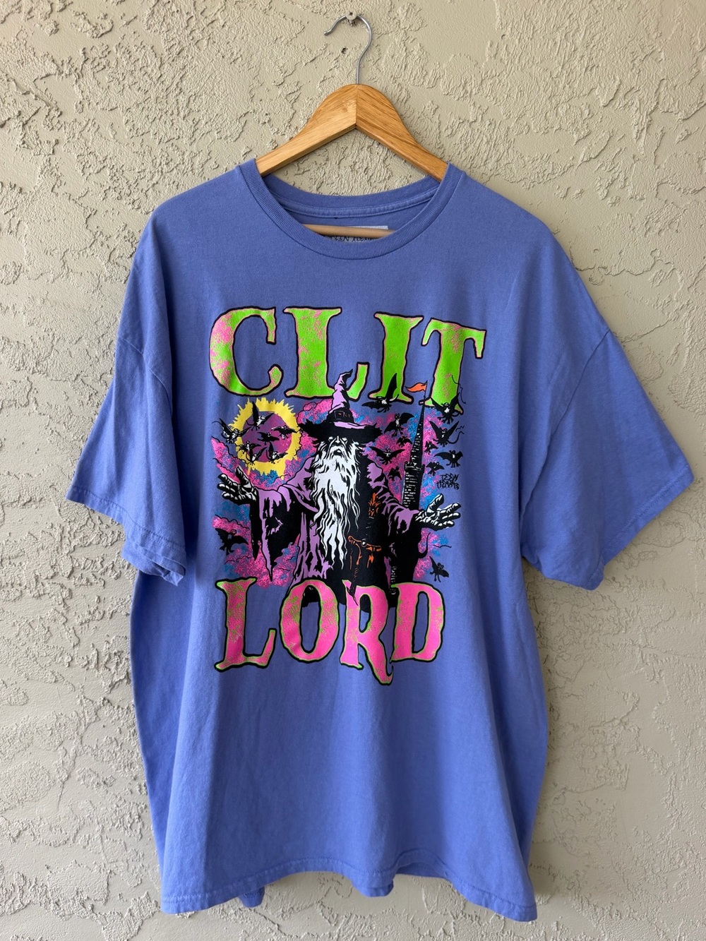 Teen Hearts Clit Lord Wizard Graphic T-Shirt Purple 2XL